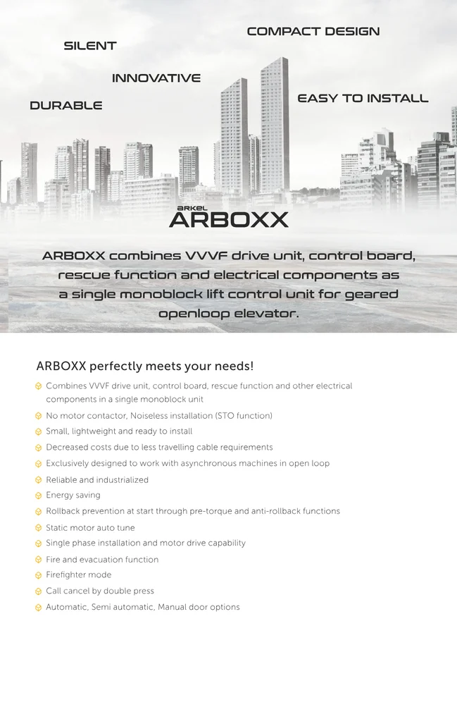 Arboxx Monoblock Elevator Control Unit
