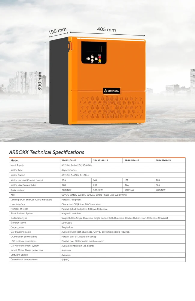 Arboxx Monoblock Elevator Control Unit